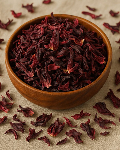چای ترش قرمز ایرانی 🌺 خشکشده اصولی، درشتگل و بسیار خوشرنگ. مناسب دمنوش آرامبخش، لاغری و تنظیم فشارخ