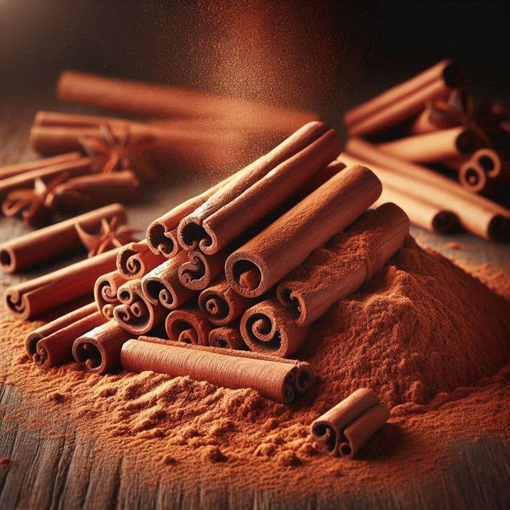 عکس دارچین سیگاری تازه 🍂✨ چوب بلند و خوشرنگ – محصول عطاری اقیانوس